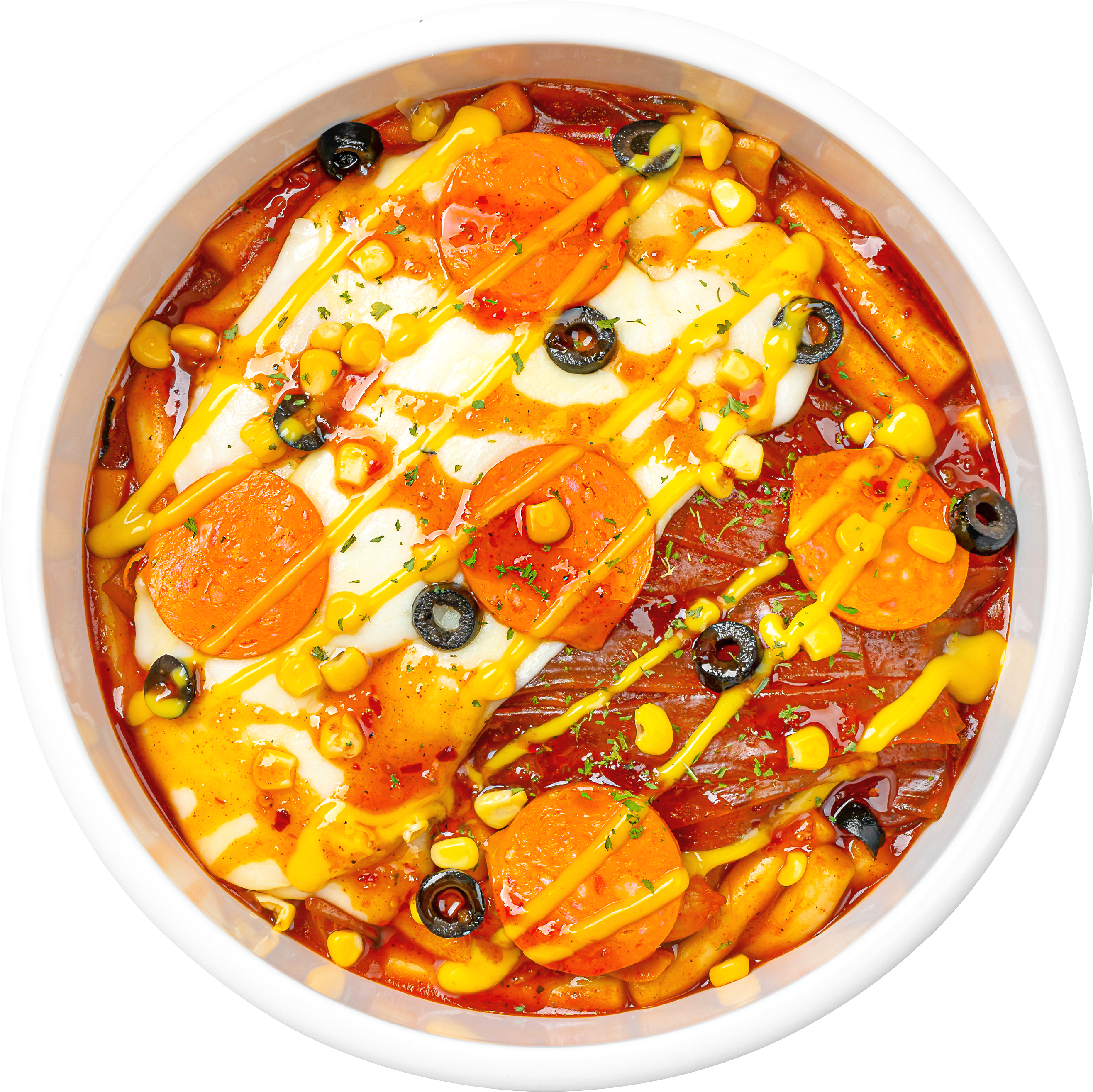 피자 중국당면 떡볶이